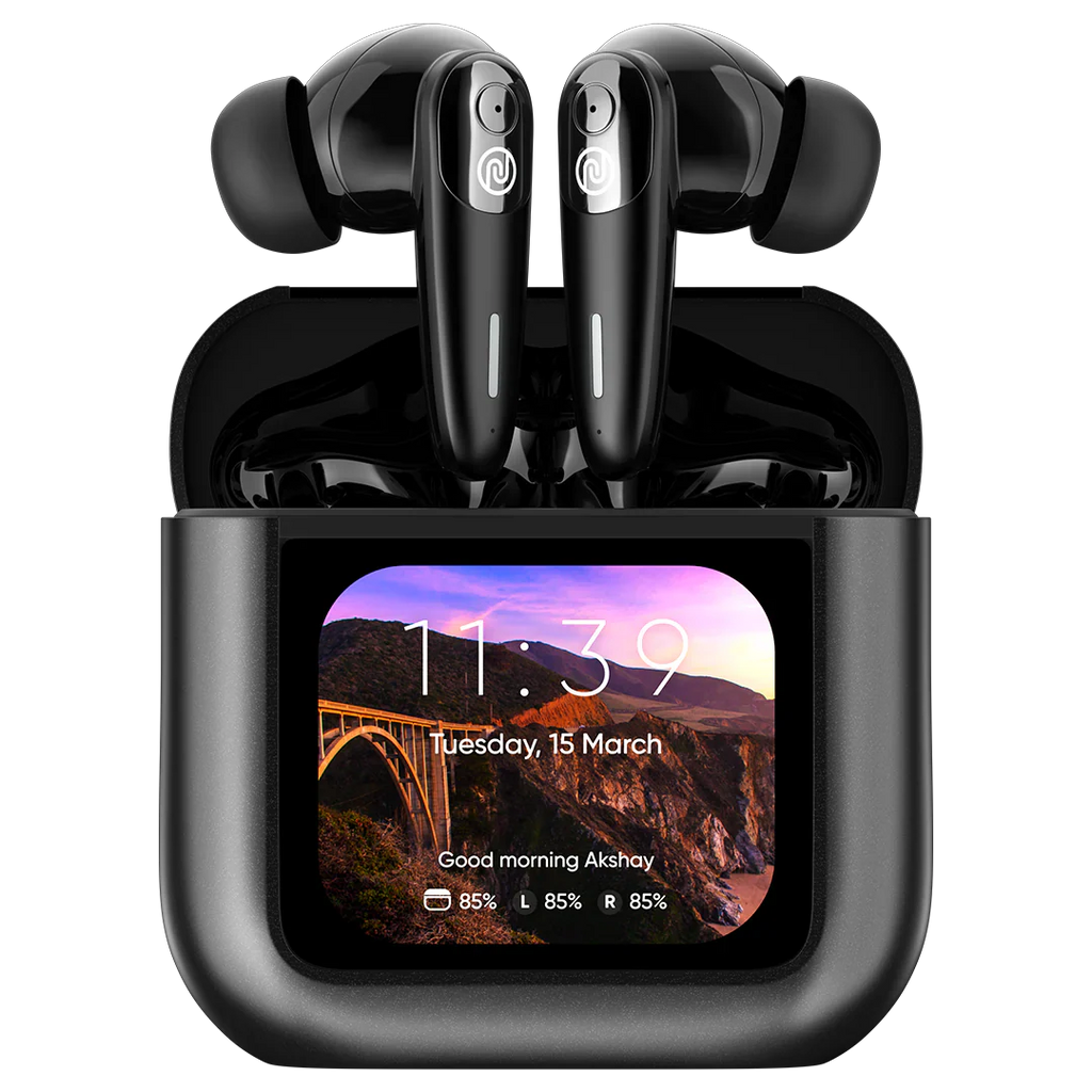 Newly Launched View Buds in-Ear Bluetooth TWS - 1.75" HD Smart Touch Display, ANC (up to 32db), in-Built EQ Modes, in-Built Storage, 40Hr Playtime, BT v5.3
