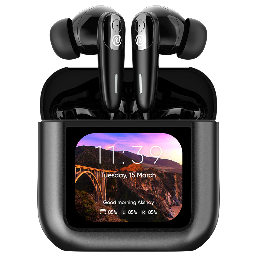 Newly Launched View Buds in-Ear Bluetooth TWS - 1.75" HD Smart Touch Display, ANC (up to 32db), in-Built EQ Modes, in-Built Storage, 40Hr Playtime, BT v5.3