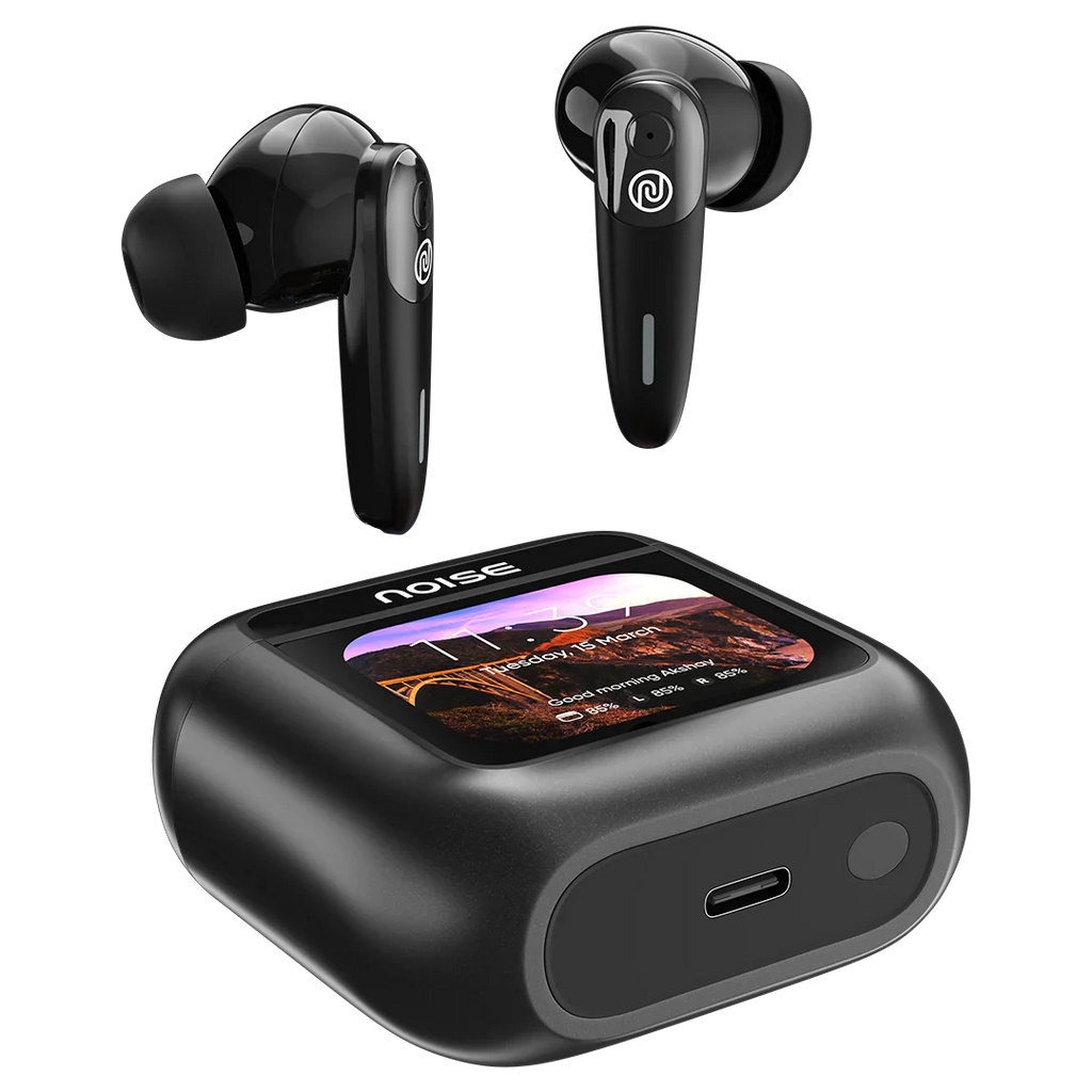 Newly Launched View Buds in-Ear Bluetooth TWS - 1.75" HD Smart Touch Display, ANC (up to 32db), in-Built EQ Modes, in-Built Storage, 40Hr Playtime, BT v5.3