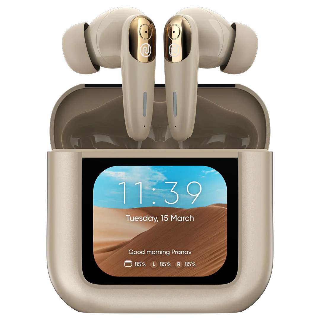 Newly Launched View Buds in-Ear Bluetooth TWS - 1.75" HD Smart Touch Display, ANC (up to 32db), in-Built EQ Modes, in-Built Storage, 40Hr Playtime, BT v5.3