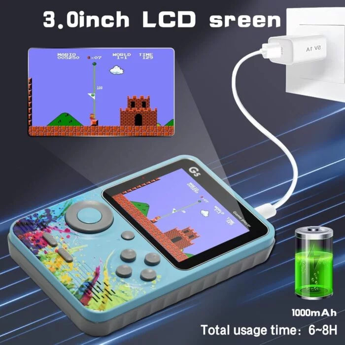 Upgraded Handheld Retro Game Console with 500 Childhood Games Including Contra & More