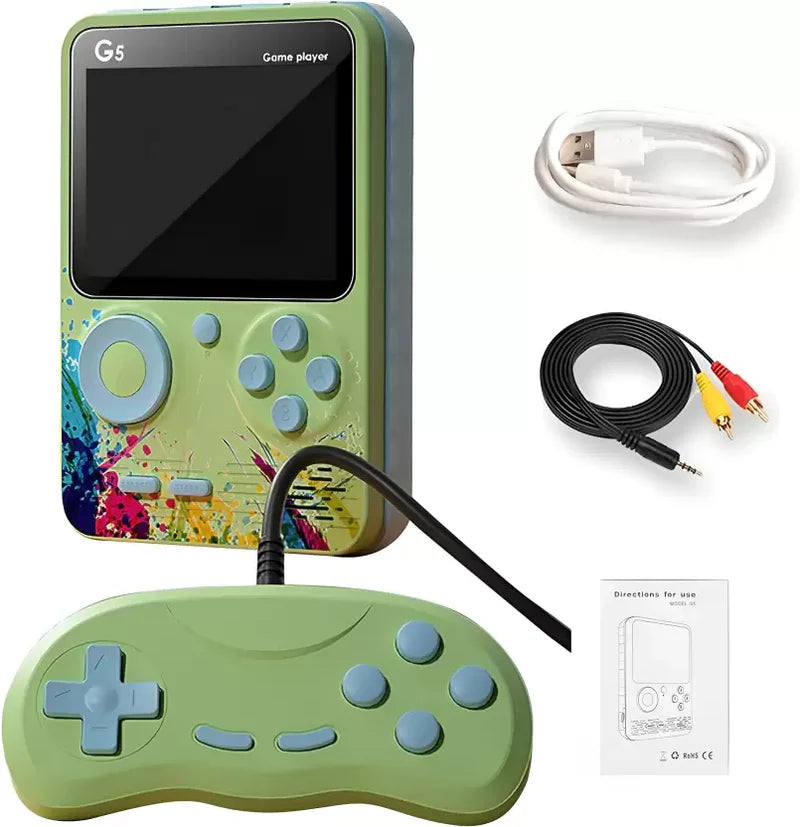 Upgraded Handheld Retro Game Console with 500 Childhood Games Including Contra & More