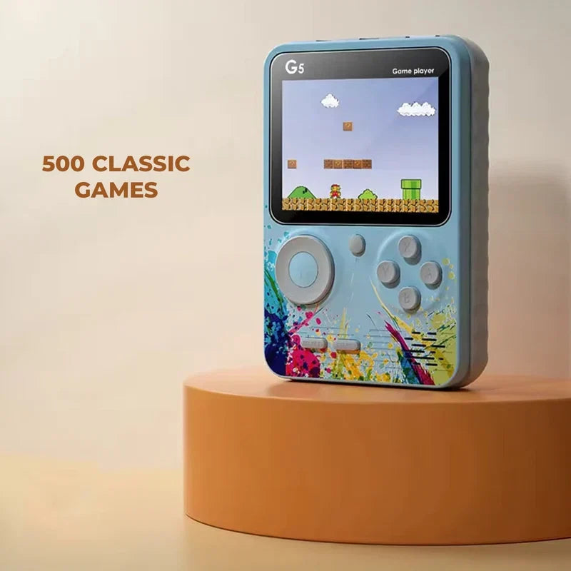 Upgraded Handheld Retro Game Console with 500 Childhood Games Including Contra & More