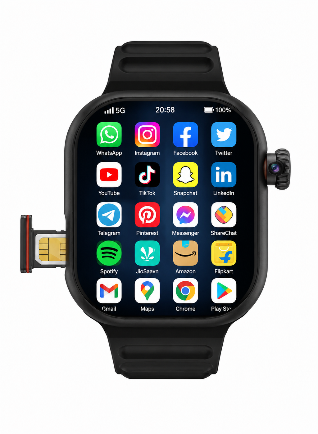 Galaxy S10 Ultra Watch ( 4G/5G SIM +12 MP Camera) 2 Strap Free In Box🎁